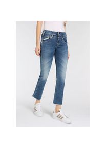 Herrlicher, Damen, Bootcut-Jeans &raquo;Pearl Boot Cropped Denim&laquo; mit offenem Saum, blue jay, N-Gr, 34 -N-Gr, blue jay, Jeans von Herrlicher