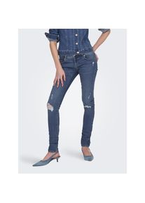 Only , Skinny-fit-Jeans »ONLANEMONE MID SK VIS BUT DES DNM PIM« , Medium Blue Denim , Länge 32 , 28 -Länge 32 , 28 , Skinny-fit-Jeans formt eine...