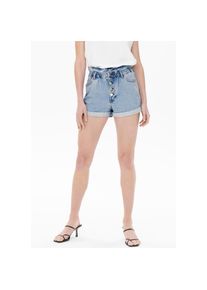 Only , Jeansshorts »ONLCUBA LIFE PAPERBAG« , light blue denim , N-Gr , XL (42) -N-Gr , XL (42) , Formbeständiges Material, das auch nach längerem...