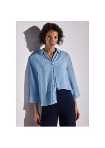 Street One , Crinklebluse mit 3/4-Arm , serenity blue , 34 , 34 , Crinkle-Hemdbluse von Street One