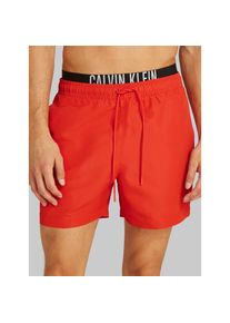 Calvin Klein Swimwear, Herren, Badeshorts &raquo;MEDIUM DOUBLE WB&laquo; mit Logo, Flaming Chili, N-Gr, L (52) -N-Gr, Flaming Chili, Badeshorts von CALVIN KLEIN