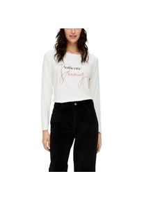 s.Oliver , Longsleeve, mit großem Schriftzug auf der Brust , white , 34 , 34 , Longsleeve von s.Oliver