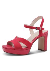 Tamaris , High-Heel-Sandalette, Sommerschuh, Abendschuh, Blockabsatz, mit ANTIshokk-Absatz , pink , 35 , 35 , Elegante Sandalette mit verstellbarem...
