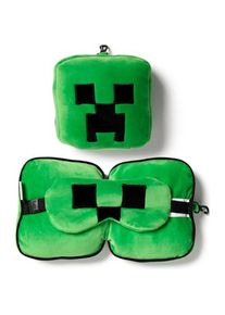 Puckator, Reisezubehör, Relaxeazzz Minecraft Creeper Plüsch Reisekissen & Augenmaske, (Reisepasshülle)