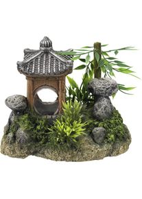 Nobby Aqua Ornaments ASIATISCHE TEMPEL mit Pflanzen (Dekoration, sonstige Gegenstände), Aquarium Dekoration