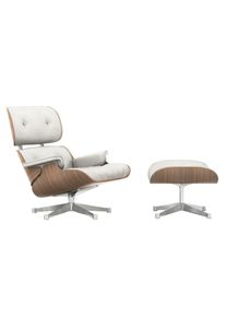 Eames Lounge Chair & Ottoman noyer blanc Fauteuil Vitra