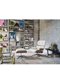 Eames Lounge Chair & Ottoman noyer blanc Fauteuil Vitra