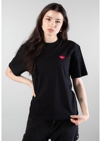 Carhartt Work In Progress Carhartt WIP - W' Heart Patch Black/Red - T-shirt - czarny - L - 100% bawełna organiczna,Golf