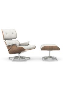 Eames Lounge Chair & Ottoman noyer blanc Fauteuil Vitra
