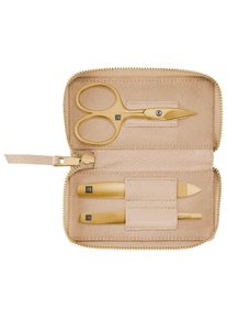 Zwilling Premium Manik&uuml;re Set 3tlg., beiges Etui mit Rei&szlig;verschluss