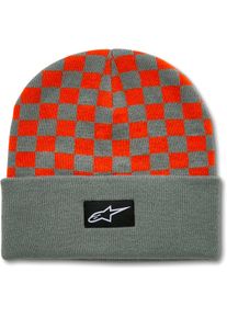 Alpinestars Checkered Cuff, beanie , color: Green/Orange , size: One Size