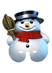 Masque de bonhomme de neige en carton d'hiver