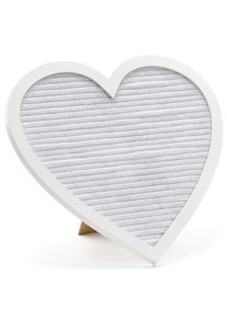 partydeco Cadre blanc en forme de cœur avec lettres dorées 31 x 29 cm