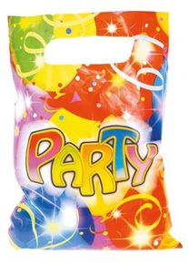 Amscan 6 bolsas de regalo divertidas para fiestas de 16,5 x 23 cm