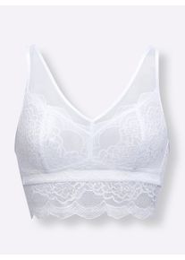 wäschepur Dames Beha zonder beugel in wit ,maat 85B, Witt, 88% Polyamide, 12% Elastan