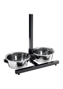Hunter Bar with 2 Stainless Steel Bowls Basic Dog accessories (2 x 2,7 l - max. 50 cm, edelstahl)