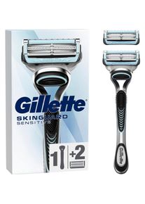 Gillette, Nassrasierer, Skinguard Sensitive Razor Handle + 2 blades