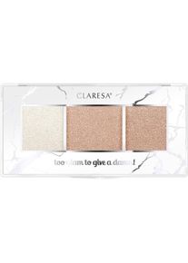 Claresa, Highlighter + Bronzer, Too Glam To Give A Damn Highlighter Palette 11 Rosy Glow 12.5G (Rosy Glow, Highlighter, 12.50 g)