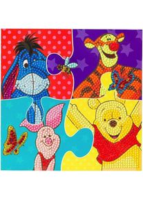 CRAFT Buddy Winnie The Pooh Puzzle, 18x18cm Crystal Art Card