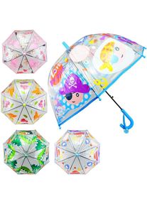 Teka, Regenschirm, Transparenter Regenschirm mit MIX-Grafiken, Transparent