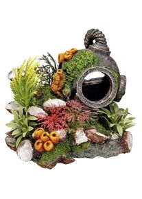 Nobby Aqua Ornaments HELM mit Pflanzen (sonstige Gegenstände), Aquarium Dekoration