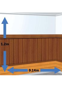Parquet en bois de fond mural 9.1m