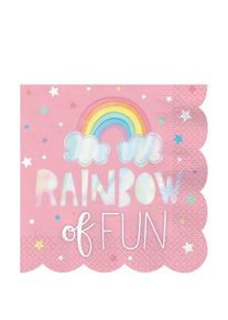Amscan 16 serviettes Fairy Rainbow 33cm