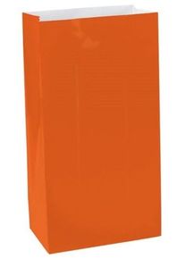 12 sachets cadeaux couleur orange Basel 16,5 cm