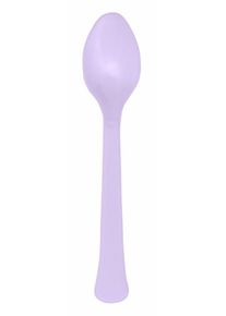 24 cuillères lavande mauve réutilisables