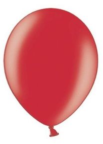 partydeco 100 ballons métalliques Celebration rouge 23cm
