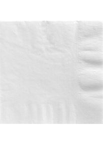 50 serviettes blanches unies 40cm