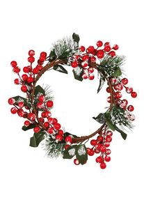 Décoration de table couronne de baies 22cm