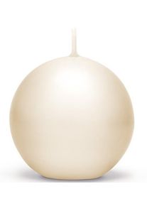 partydeco 6 bougies boule crème 10cm