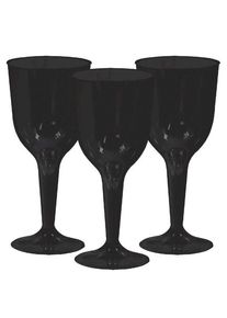 Amscan 20 verres à vin en plastique noir 295 ml