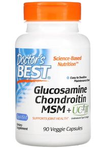 Doctors Best Glucosamine Chondroitin MSM + UC-II, 90 Kapseln