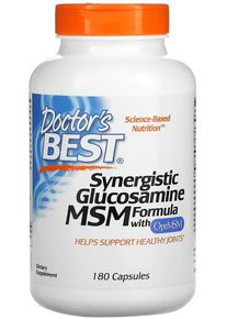 Doctors Best Synergistic Glucosamine MSM Formula with OptiMSM, 180 Kapseln