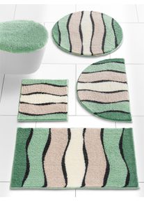 Grund unisex Badmat in groen/taupe ,maat 45 x 50 cm - rechthoekig, Witt, 100% Polyacryl