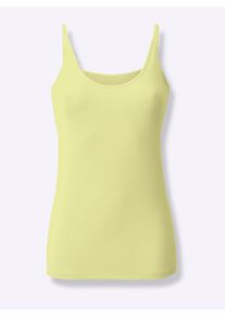 Dames Spaghettitop met verstelbare bandjes in pistache ,maat 36, WITT, 95% Viscose, 5% Elastan