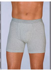 Heren Boxershort in lichtgrijs gem&ecirc;leerd ,maat 6, WITT, 60% Katoen, 40% Polyamide
