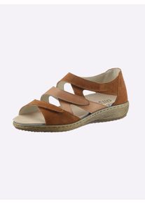 Dames sandalen in camel ,maat 37, Witt, 70% Su&egrave;de, 30% Glad leer