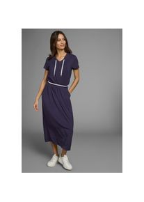 Laura Scott , Sommerkleid, mit Rippeneinsatz am Bund mit Kontraststreifen , marine , N-Gr , 40 -N-Gr , 40 , Figurumspielende Passform für eine...