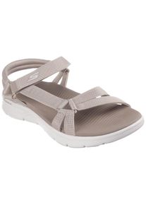 Skechers , Sandale »GO WALK FLEX SANDAL-SUBLIME-X«, Sommerschuh, Sandalette, Klettschuh, mit Goga Mat Footbed , taupe , 40 , 40 , Sandale mit...
