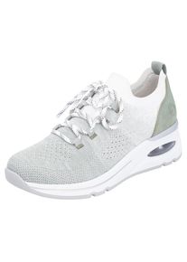 Remonte , Slip-On Sneaker , Freizeitschuh, Halbschuh, Slipper mit modischem Keilabsatz , mint-weiß , 37 , 37 , Schlupfschuh mit aufgesetzter Schnürung