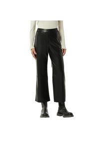 comma, Damen, Schlaghose in Leder-Optik, black, N-Gr, 44 -N-Gr, black, Hose f&uuml;r Damen von COMMA