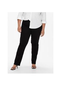 Only CARMAKOMA , Gerade Jeans »CARAUGUSTA HW STRAIGHT« , black-denim , Länge 32 , 42 -Länge 32 , 42 , Mid Waist Design sorgt für eine bequeme...