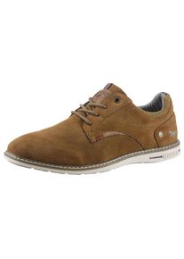 Mustang Shoes , Schnürschuh , Freizeitschuh, Halbschuh, Schnürschuh mit Perforation , cognac , 40 , 40 , Sneaker mit weicher Schaftrand-Polsterung