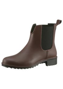 Rieker , Chelseaboots , Gummistiefelette, Schlupfboots, Blockabsatz, zum Reinschlüpfen , weinrot , 38 , 38 , Chelseaboots mit beidseitigen...