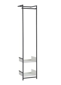 MOX STUDIO Comba S Anlehngarderobe Mox Gestell schwarz Tablaren weiß