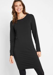 Jersey jurk (set van 2) - zwart - maat 56/58 (3XL) - met katoen - bonprix