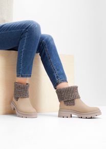 Chelsea boots - beige - maat 39 - vegan - bonprix